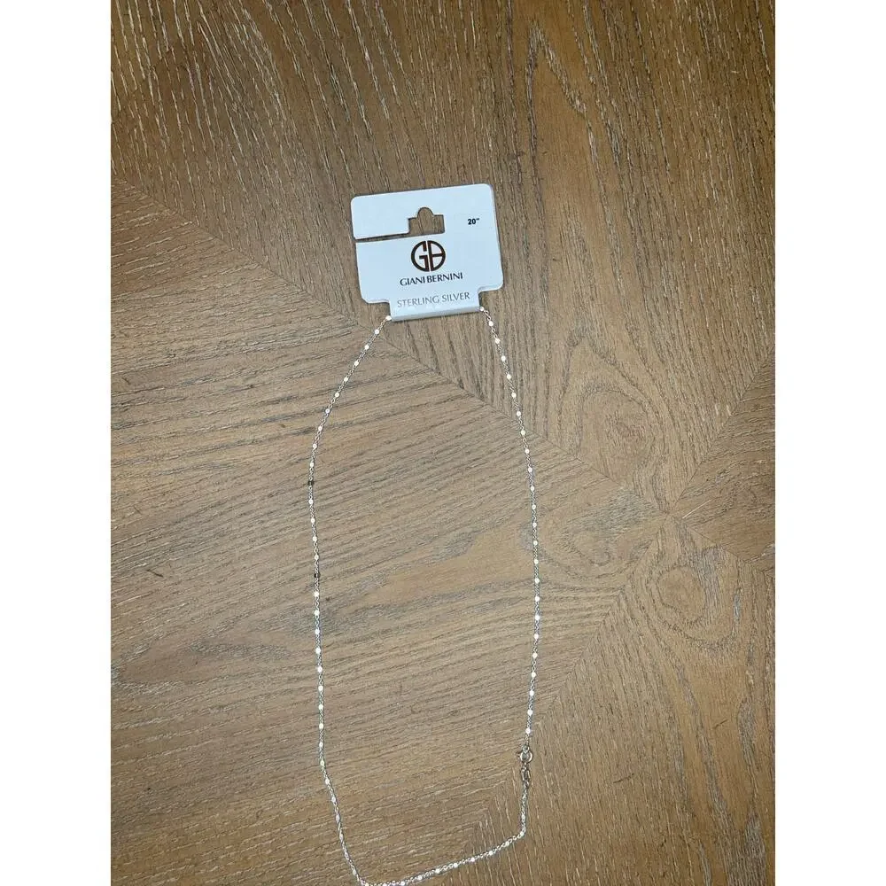 Giani Bernini Sterling Silver Beaded Chain Necklace 20”